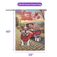 thumbnail image 5 of Be My Valentine's Bulldog Truck Full of Love Flower Balloon House Flag 28x40in Double Sided Dog Lover Gifts Idea Outdoor Decor - 02029, 5 of 5