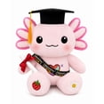 thumbnail image 1 of Peluche de Ajolote de Graduación 30 cm/11.8in, Muñeco Suave con Birrete, Diploma y Banda, Regalo para Graduación, Cumpleaños, Decoración y Colección, 1 of 1