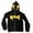 Yellow, variant on Zip Up Hoodie Men Loose Fit Streetwear Long Sleeve Letter Print Hoodie with Pocket Fall Casual Hoodie for Men