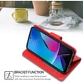 thumbnail image 5 of for Motorola Moto G Play 2023 Wallet Case, Premium Leather Case Cover [Card Slots] [Kickstand] Flip Case for Moto G Play (Red), 5 of 14