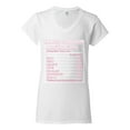 thumbnail image 2 of Wild Bobby Breast Cancer Survivor Nutrition Facts Breast Cancer Awareness Women Standard V-Neck Tee, White, Large, 2 of 6