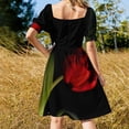 thumbnail image 4 of Red tulip from Holland Sleeveless Dress Dress for girls women dress elegant guest wedding, 4 of 7