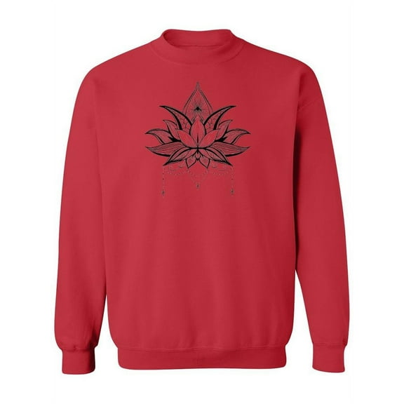 Mehndi Lotus Flower. Sweatshirt Women -Image by Shutterstock, Female Large