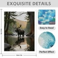 thumbnail image 3 of Diamond Art Kits for Adults - 5d Moose River Dawn Forest Scene Diamond Painting for Adults, Diamond Art for Adults Beginners, Diamond Painting Kits for Adults for Home Wall Decor, 3 of 7