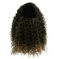 thumbnail image 2 of Short Afro KiLELINTAy Curly Hair Extension Hair Bundle  Curly Ponytail Hair Piece Water Wave Hair Ponytail Extension Drawstring Curly Ponytail Hair Piece for Women, 2 of 8
