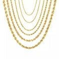 thumbnail image 5 of 18"-24" Twisted Rope Chain Gold Plated Stainless Steel Link Necklace Men 3-7mm, 5 of 9