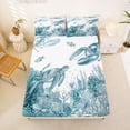 thumbnail image 5 of Erosebridal Ocean Animal Turtle Full Size Sheets,Sea Lobster Fish Bed Sheets For Girls Boys 4-Piece, 5 of 6