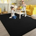 thumbnail image 5 of Arogan Soft Low Pile Rug Modern Area Rugs for Bedroom Living Room,Suitable for Boys Girls Teenagers and Adults with Super Soft Touch ,Black ,4' x 6', 5 of 8