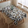 thumbnail image 2 of Black and Yellow Of Leopard Print Rectangle Tablecloth 60"x84",Waterproof Polyester Rectangle Table Cloth, Wipeable Spillproof Polyester Tablecloth for Dining, Camping, Indoor and Outdoor, 2 of 5