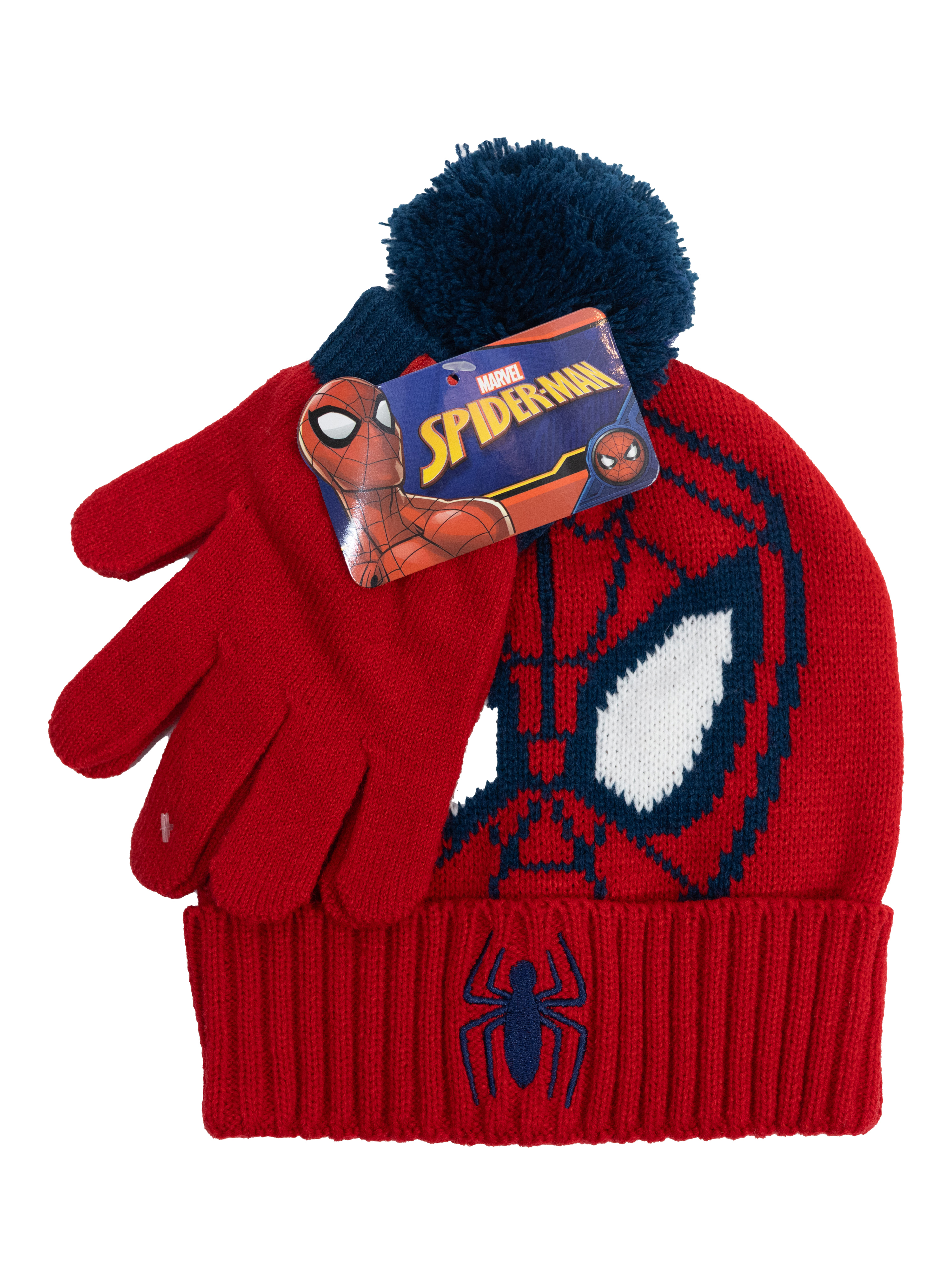 Boys Spider-Man Beanie Style Hat and Glove, 2-Piece Set, One Size