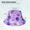 thumbnail image 4 of Daiia Violet Pattern Bucket Hat - Trendy Cotton Sun Hat for Beach, Golf, Fishing - Fun Outdoor Vacation Boonie for Men and Women, 4 of 9
