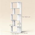 thumbnail image 3 of HOMCOM Geometric Bookcase, 5-Tier S Shaped Bookshelf, White, 3 of 10