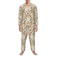 thumbnail image 3 of Fotbe Cartoon Poodle Dog Pijama de Hombre con Estampado de Manga Larga, Conjunto de 2 Piezas, Ropa de Dormir Suave y Cómoda con Bolsillos-X-Large, 3 of 7