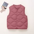 thumbnail image 2 of BLVB Toddler Puffer Vest Boys Girls down Vest Warm Fall Winter Jacket Lightweight Sleeveless Button down Coat for Kids(Pink,7-8 Years), 2 of 9