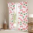 thumbnail image 3 of Homewish Kawaii Loves Pattern Black Out Curtains,Cute Cartoon Cherries Curtains Pack of 2 (42x63 Each),Pink White Green Bedroom Curtains For Girls Kids,Breathable Home Decor, 3 of 6