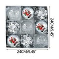thumbnail image 2 of Mouliraty 9pc/8cm Christmas Ball Ornaments Set, Birthday Decoration Boutique PET Painted Plastic Christmas Balls Set Christmas Tree Decoration Balls, White, 2 of 5
