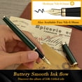 thumbnail image 4 of Pluma estilográfica BEILUNER Racing Green con punta de oro de 24 quilates, tamaño mediano, 4 of 8