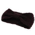 thumbnail image 3 of Diademas de turbante con lazo sólido de punto para mujer, diadema cálida para invierno, orejas navideñas café jinwen Diadema de turbante de punto, 3 of 8