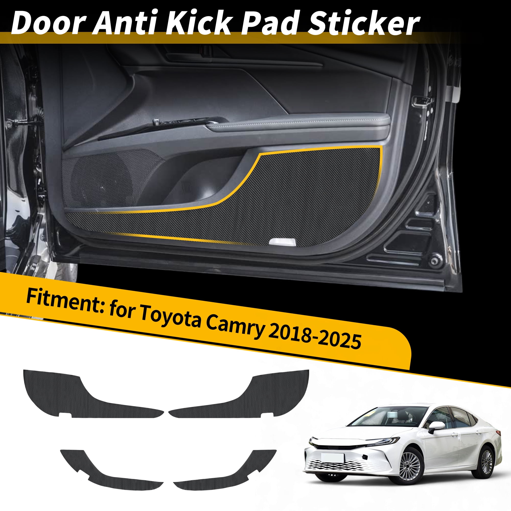 Unique Bargains Car Door Anti Kick Pad Sticker for Toyota Camry 2018-2025 1Set