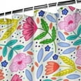 thumbnail image 3 of Pioneer Flower Floral Print Pattern Shower Curtain 84"x72" ,Bathroom Decorative Shower Curtains Set with 12 Hooks,Modern Waterproof Washable Shower Curtain, 3 of 6
