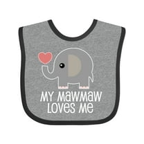 Inktastic My Mawmaw Loves Me Grandchild Gift Boys or Girls Baby Bib