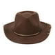 thumbnail image 2 of Sombrero de Vaquero Occidental Salvador Accesorio de Disfraz para Hombre Marron Oscuro, 2 of 10