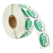 44 Rolls(44000labels) USDA Organic Labels 1 Inch Round Circle Dots 1000 Adhesive Stickers
