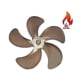 thumbnail image 2 of Quemador de leña, ventilador accionado por calor, ventilador para hogar, estufa de leña, aspa de ventilador de estufa de leña, 2 of 3