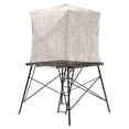 thumbnail image 2 of Muddy Ground Blind Platform, 65"L x 65"W Steel Outdoor Hunting Trap Door, Black, 2 of 4