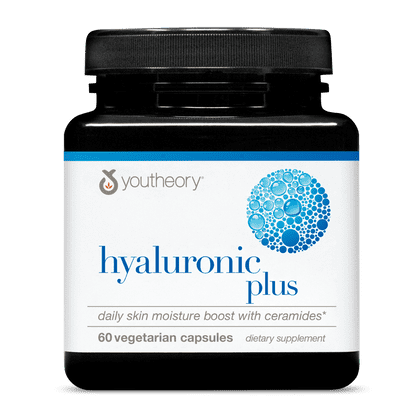 Youtheory | Hyaluronic Plus, 60 Cápsulas. Suplemento alimenticio.