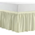 thumbnail image 2 of Dorm Bedskirt- Dorm Bedskirt for Dorm Room, 46" Tailored Drop Dust Ruffle Bedskirt, Extra Long College Dorm Bedskirt, 100% Microfiber-Ivory Solid, Twin-XL Size (39"x 80"), 2 of 4