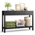 thumbnail image 6 of Aiho Console Table with 3 Drawers, Wood Entryway Table with Storage Shelf, Sofa Tables Narrow Long for Living Room, Entryway, Hallway, Foyer - Black, 6 of 12
