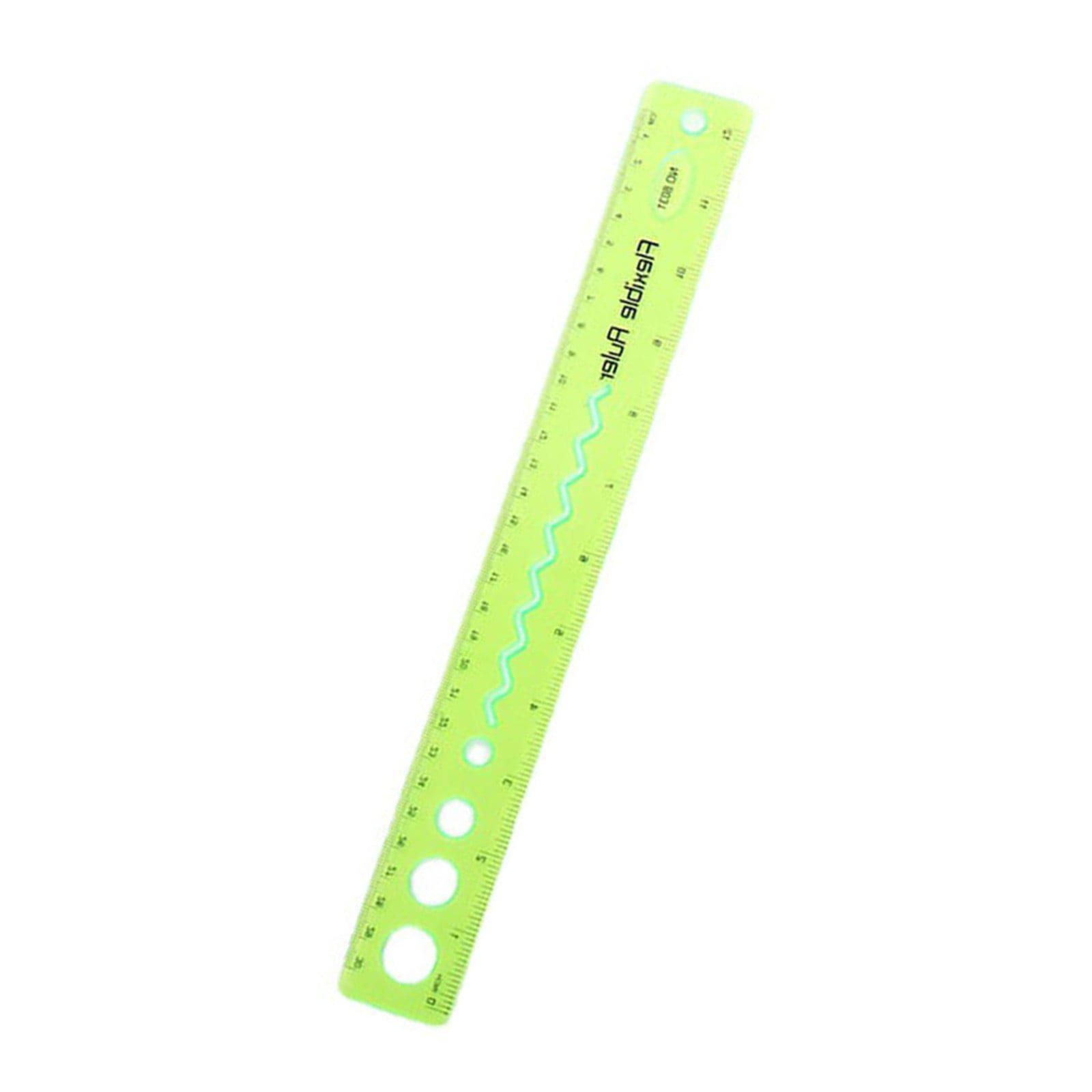Fiada 4 Pieces Flexible Rulers 12 inch Transparent Rulers Shatterproof Plastic Ruler Straight Soft Ruler Dual Side Rulers for Student School Office