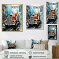 thumbnail image 4 of Designart "Urban Warrior of the Highways Semi Truck III" Truck Floater Framed Wall Decor, 4 of 7