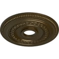 thumbnail image 3 of Ekena Millwork 18"OD x 3 3/8"ID x 7/8"P Oldham Ceiling Medallion (Fits Canopies up to 8 5/8"), Hand-Painted Brass, 3 of 6