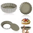 thumbnail image 2 of 6Pcs Mini Tart Pans Non-stick Tart Bakeware Mold with Removable Bottom 4 Inches Carbon Steel  Pie Pans Multipurpose Quiche Pan Set for Pies Mousse Cakes Dessert Baking, 2 of 10
