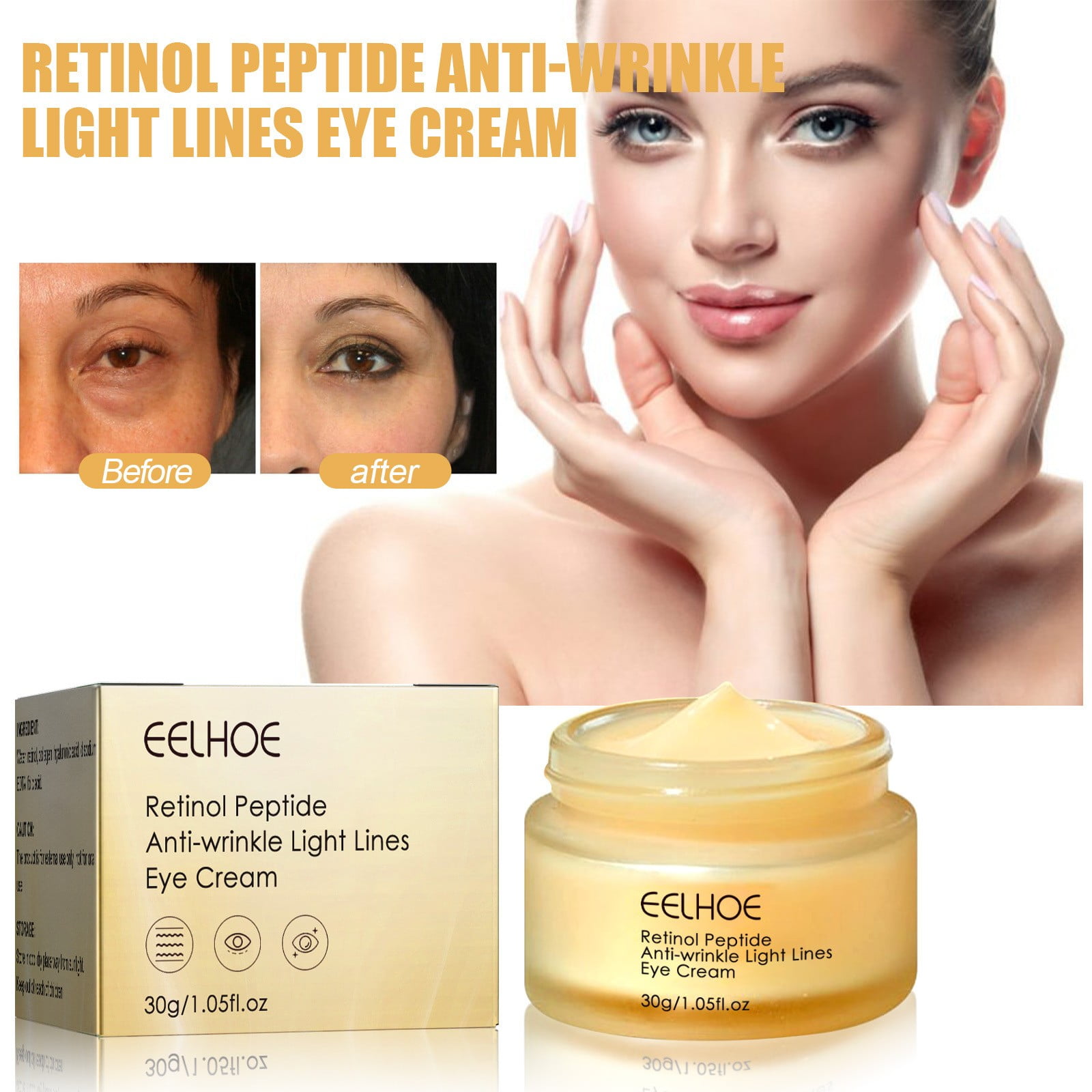 YOHOME Clearance Gift！Eelhoe Retinol Polypeptide Repair Eye Cream