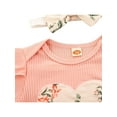 thumbnail image 4 of Kiapeise Baby Girl Summer Clothes Set, Short Sleeve Romper + Shorts + Headband, 4 of 9