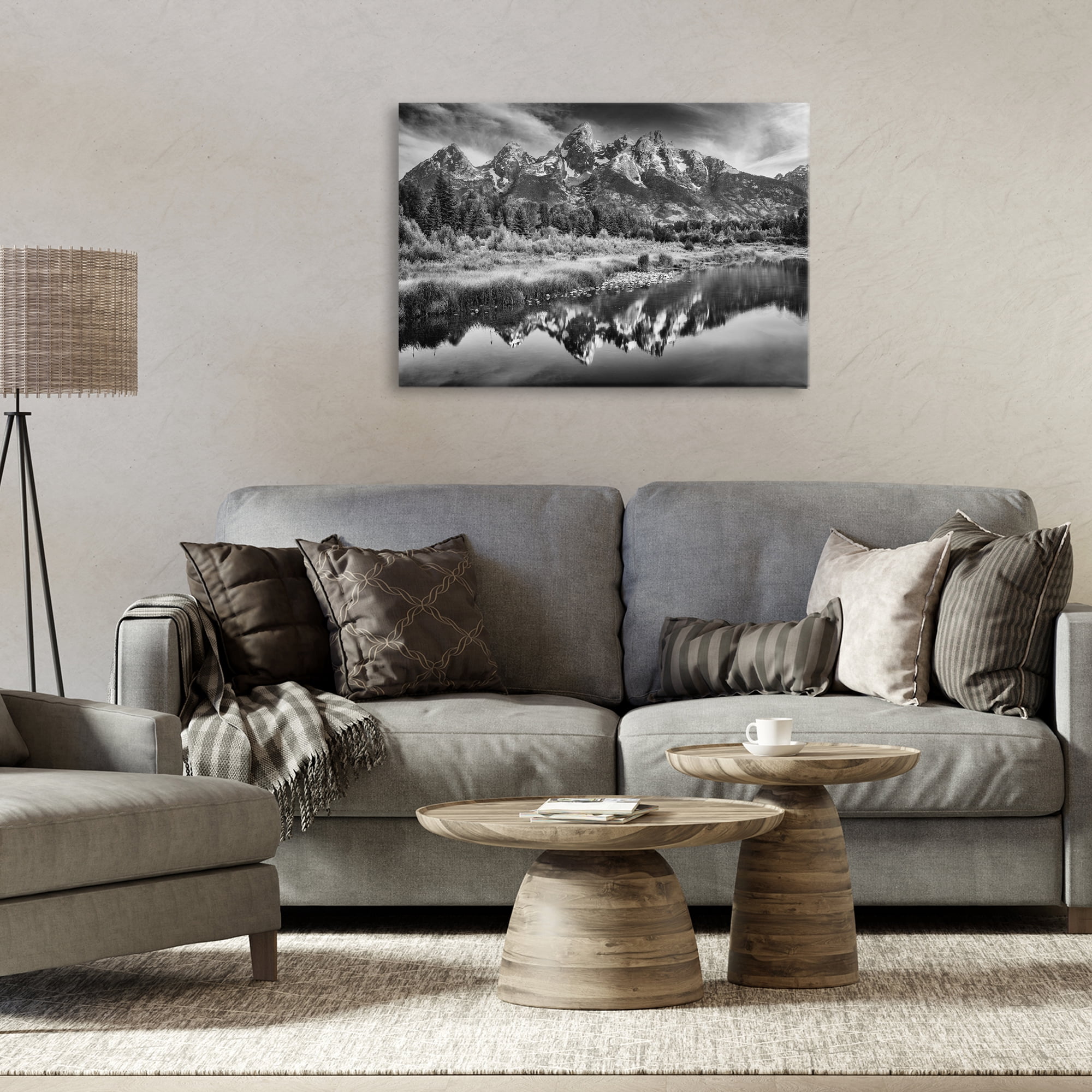 Stupell Industries Teton Mountain Reflections Canvas Wall Art, design by Rick Berk