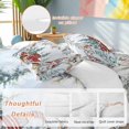 thumbnail image 2 of Christmas Duvet Cover Set Queen Size, Xmas Gnome Truck Pine Tree Leaf Animals Blue Snow 4 Piece Soft Microfiber Bedding Set with 1 Duvet Cover, 1 Flat Sheet, 2 Pillowcases, 2 of 9
