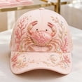 thumbnail image 2 of HonestMatter Animal Print Baseball Cap, Women Adjustable Baseball Cap with Ocean Sea Creature Design, Casual Lightweight Dad Hat for Outdoor, 2 of 4
