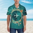 thumbnail image 4 of Lsque Around The Planet pattern Hawaiian Shirt for Men, Unisex Summer Beach Casual Short Sleeve Button Down Shirts-3X-Large, 4 of 9