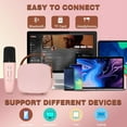 thumbnail image 4 of HLONK Mini Karaoke Machine for Kids, Portable Bluetooth Speaker with Wireless Microphone, Music Player Toys Gifts for Boys Girls 7, 8, 9, 10 +Year Old Birthday Christmas Party Home(Pink), 4 of 6