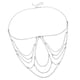 thumbnail image 1 of Bling Lentejuelas Aleación Cristal Borla Fringe Collar Cuerpo Cadena Joyas Plata, 1 of 9