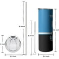 thumbnail image 5 of Carolina 20oz Customs stainless steel Insulated tumbler with Lid and Straws, Personalized football gifts for fans, Travel Cup Adds Your Name and Number, 5 of 7