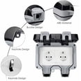 thumbnail image 4 of Jinsinto Double Waterproof Socket with Waterproof Junction Box, IP66 Outdoor Socket, Dustproof Wall Socket for Kitchen, Bathroom, Garage, Swimming Pool and Garden, 4 of 5