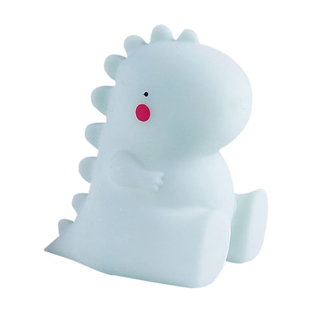 Toystoory Luz de noche LED de dibujos animados, luz de noche para mesita de noche, lámpara pequeña para dormitorio de niños, juguete luminoso Iluminación y accesorios Bebé dinosaurio (azul)