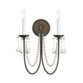 thumbnail image 2 of 12161CHB/CRY Maxim Lighting Plumette - 2 Light Wall Sconce In Traditional Style-16 Inches Tall and 14 Inches Wide-Chestnut Bronze Finish, 2 of 3