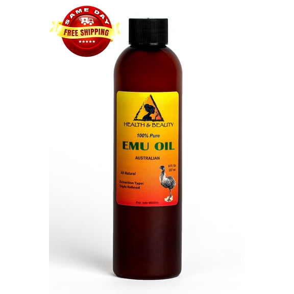EMU OIL AUSTRALIAN ORGANIC TRIPLE REFINED 100% PURE PREMIUM PRIME FRESH 8 OZ
