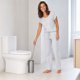 thumbnail image 5 of Toilet Cleaning Set Long Handled Bathroom Wall Mounted Toilet Brush With Base, 5 of 6